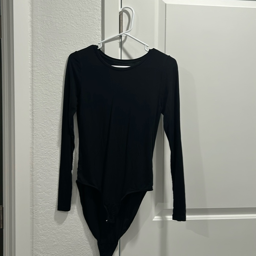 Black long sleeve bodysuit